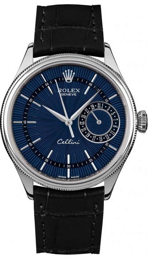 cinturini in pelle orologio uomo rolex cellini|Orologio Rolex Cellini Moonphase con cinturino in pelle.